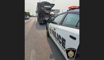 Commercial motor vehicle enforcement. June 5, 2025. (Photo courtesy of the Sarnia Police Service)